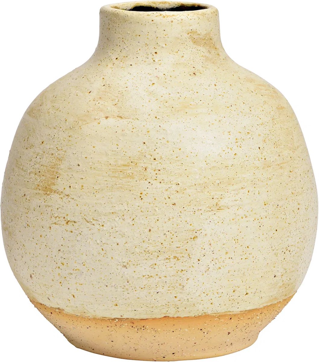 Wurm Keramische vaas beige (B/H/D) 16x18x16cm alleen voor droogbloemen
