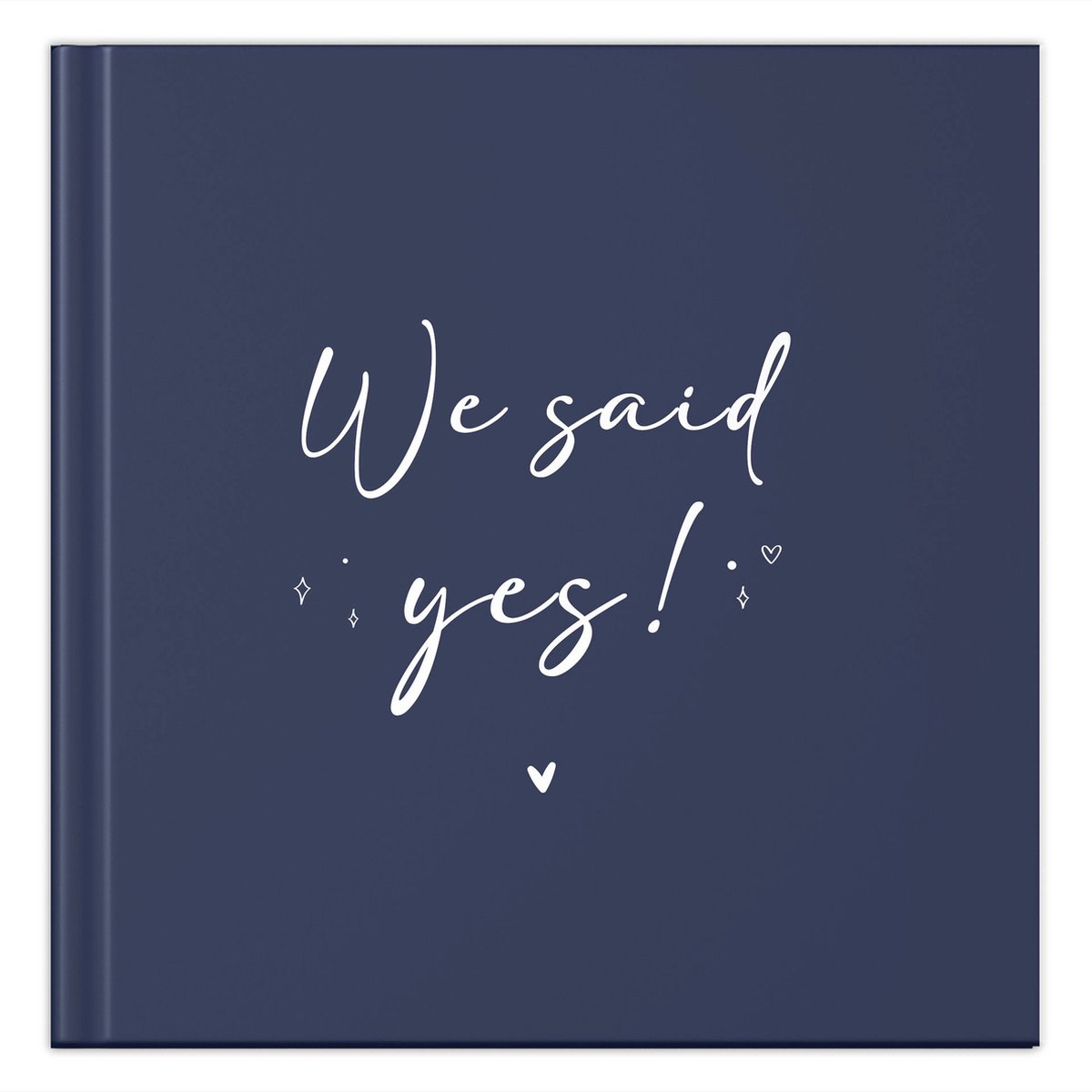 Fyllbooks - Gastenboek Bruiloft - We Said Yes Invulboek - Receptieboek Huwelijk - Blauw - 96 Pagina's