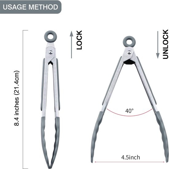 Multifunctionele mini-grijptang voor levensmiddelen, 5 stuks mini-tang met perfect vormgegeven siliconen handvormtang, beste keukenhulp voor BBQ, zoet, ijsblokjes, salade, willekeurige kleur (stijl 1