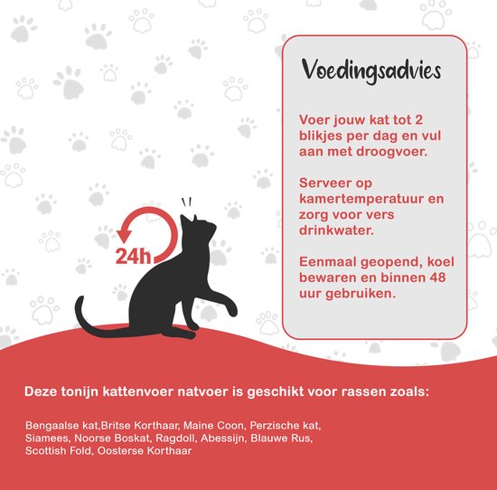 Kattenvoer Tonijn in Jelly – 24x85g – 51% Tonijn & Rijst – Natuurlijk Natvoer voor Katten in Blik – Sappige Kattenvoeding Zonder Toevoegingen