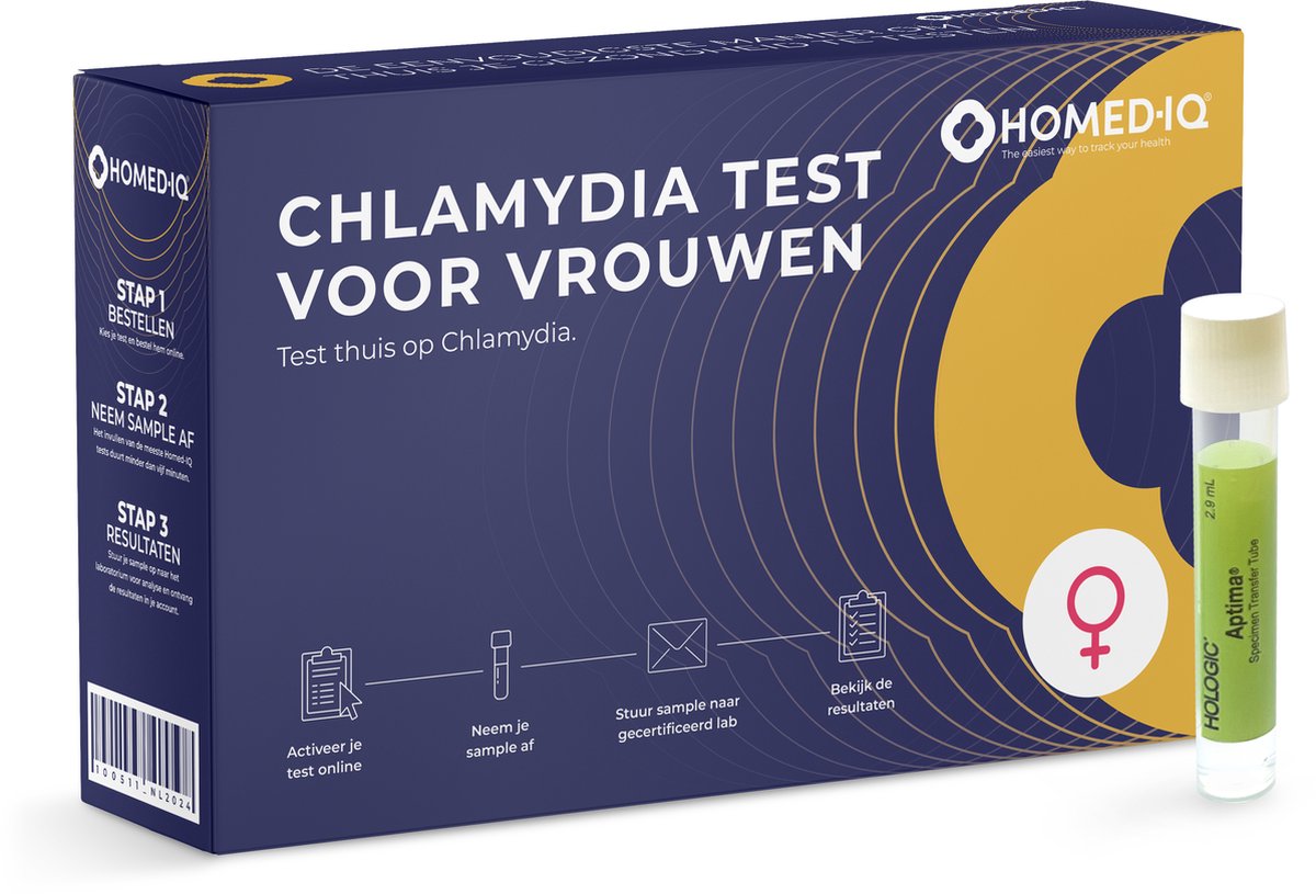 Goedkoopste Homed-IQ - SOA Thuistest Vrouw - Chlamydia Test - Test op Chlamydia Trachomatis - Laboratorium Test