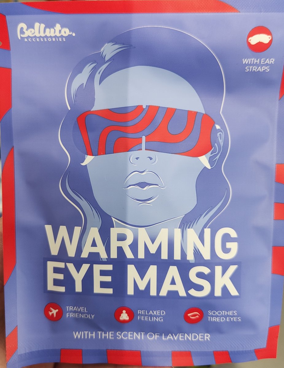 Verwarmend oogmasker lavendel - oogmasker inclusief oorstraps - gezichtsmasker - beauty masker - masker voor ogen - warming eye mask - lavendel masker