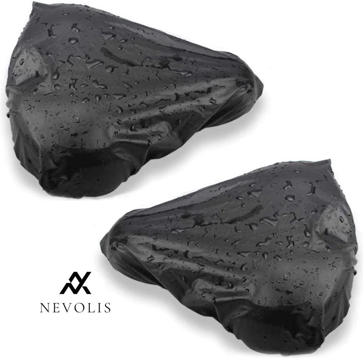 Nevolis Waterproof Bicycle Saddle Covers Universal Size Road Bike Mountain Bike Black Water Resistant Pack of 2 .