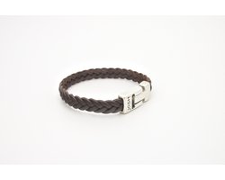 JOSH Heren Leren Smalle Armband Bruin | 24456-BRA