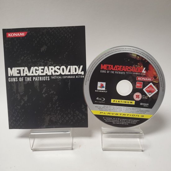 Jeu PS3 Metal Gear Solid 4 Guns Of The Patriots - Avec Notice, Occasion Très Bon état