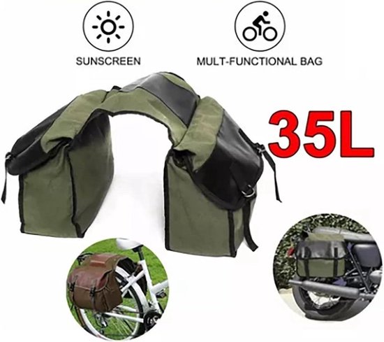LATEAU Fietstas Retro Canvas Zadeltassen Voor Fiets Vintage Achterbank Tas Grote Capaciteit Doos Waterdichte Motorfiets Touring Kleur Bruin 1958985612