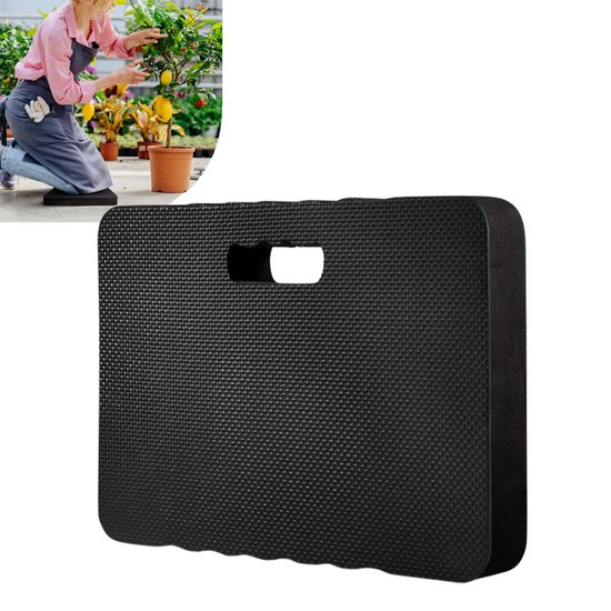 Coussin de genou Jardin - Extra épais - Tapis de genou - Protège-genoux - Protège-genou - Protection de chantier - Protection de Jardin - Aide au jardinage - Garage - Yoga - 46 x 28 x Cm - Zwart