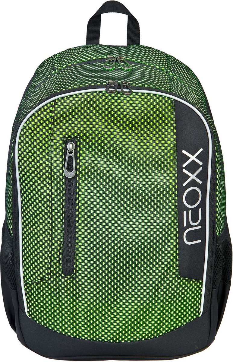 neoxx Schoolrugzak met laptopvak Flow School Backpack All About Neon Neongeel