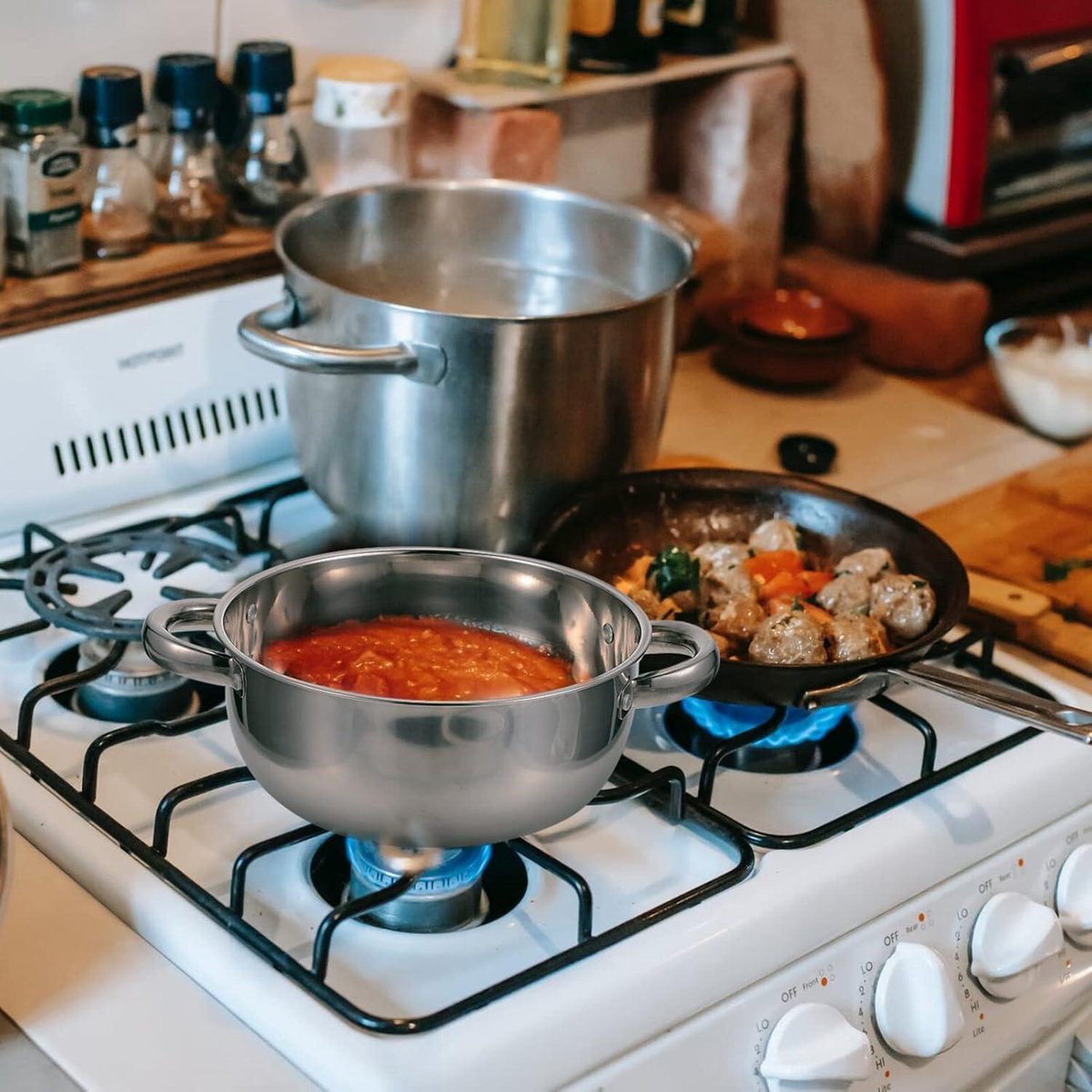 WXFKLDJ 20cm, Marmite En Acier Inoxydable À Trois Épaisseurs