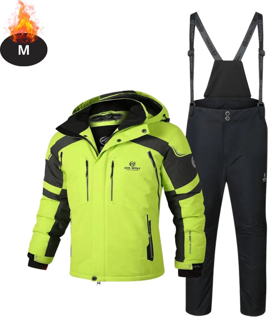 Livano Skipak SkiBroek Skijas Ski Suit Wintersport Heren 2-Delig Groen