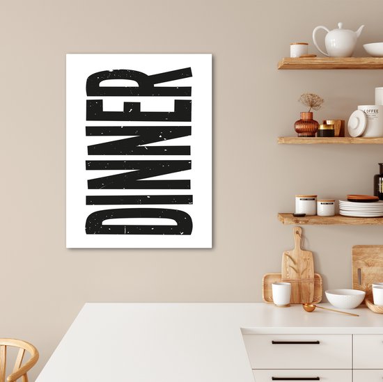 Peinture sur toile 60x80 cm - Décoration murale Zwart - Décoration - Vintage - Alimentation - Accessoires de Décoration murale - Décoration murale Cuisine - Peintures sur toile