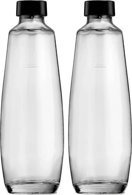 SodaStream Glazen Karaffen 1L Duo Pack | 2 Stuks | Alleen geschikt voor SodaStream DUO Bruiswatertoestel