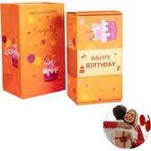 Jojoy - Geschenkdoos - Explosion Box - Jack in the Box - Cadeaudoos - Verjaardagscadeau - Kerstcadeau - Geel - CASHMAS