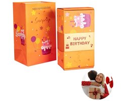 Jojoy - Geschenkdoos - Explosion Box - Jack in the Box - Cadeaudoos - Verjaardagscadeau - Kerstcadeau - Geel - CASHMAS