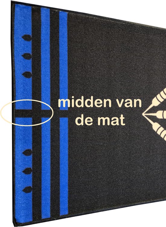 ABC Darts - Dartmat - Antracite Blauw - 241 x 80 cm van ABC Darts — afbeelding 5