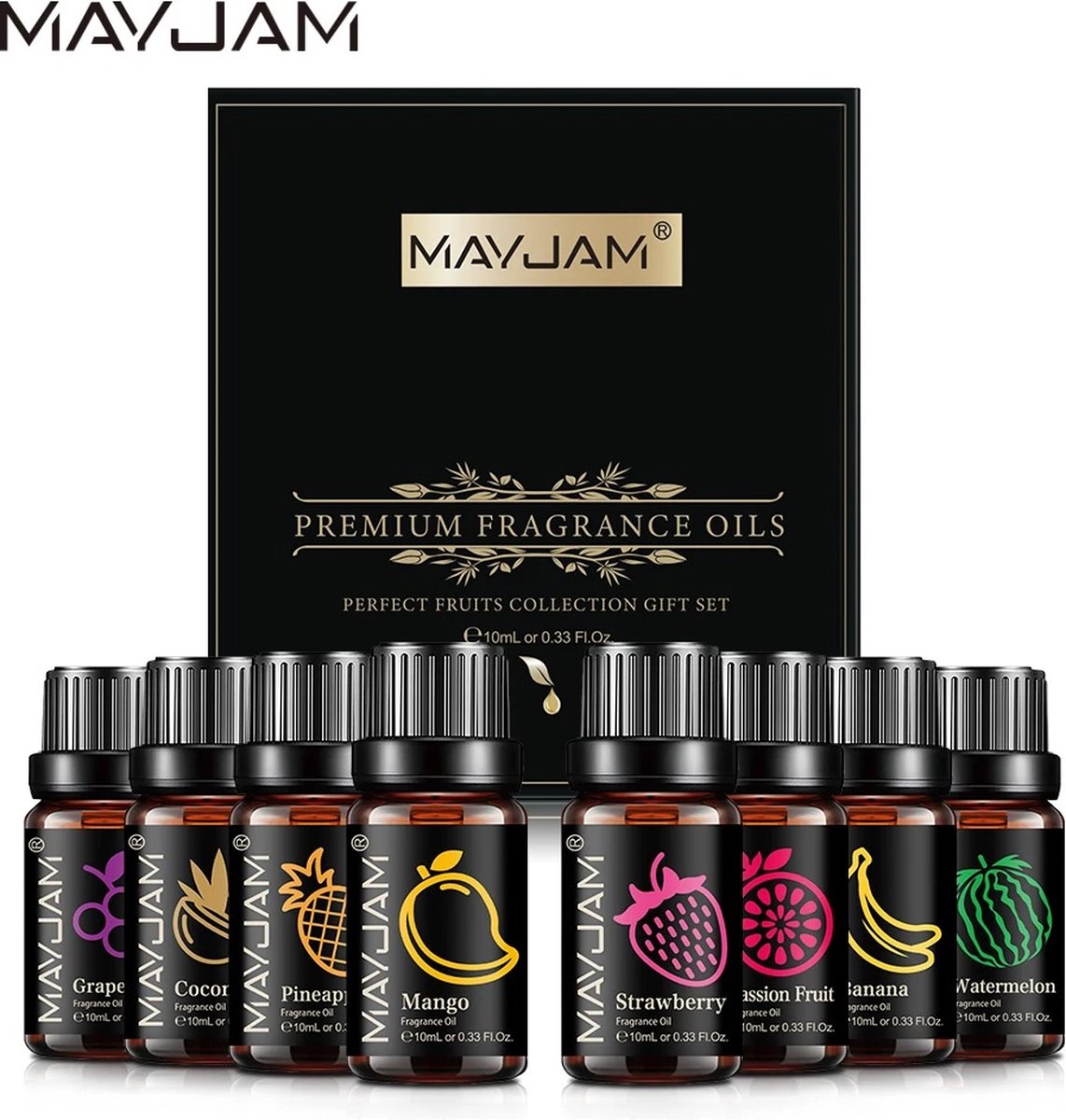 Goedkoopste Kado set - Giftset - Kadoset - Giftset vrouw - Kerst Kado - Aroma therapie - etherische olien - set 8 stuks - 10ml - aroma diffuser - aroma olie