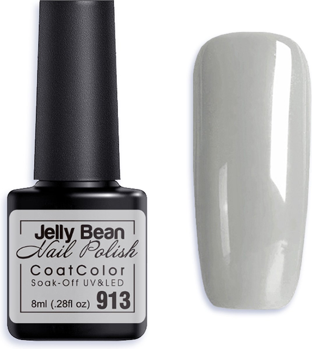 Goedkoopste Jelly Bean Nail Polish Gel Nagellak New - Gellak - Cloud Grey - UV Nagellak 8ml