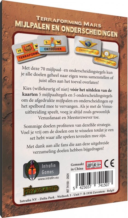 Terraforming Mars: Mijlpalen & Onderscheidingen (NL)