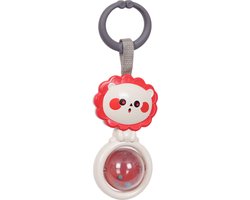 Speelgoedtopdeals - Rammelaar Hangspeeltje Buggyspeeltje - Witte Leeuw met Bal