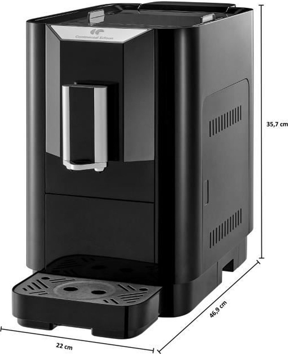 Espressomolenmachine - CONTINENTAL EDISON - CECFAUTOB - 19 Bar - 1450 W - Zwart — afbeelding 5