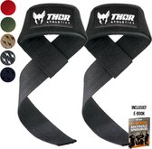 Thor Athletics Lifting Straps - Krachttraining Accessoires - Powerlifting Straps - Deadlift Straps - Zwart - Inclusief E-Book