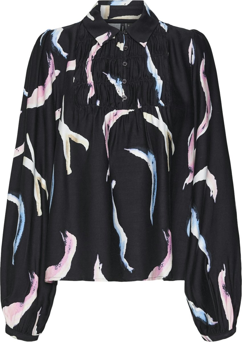 VERO MODA - Bloes - Maat M - Vrouwen - Black - Hoofdstof