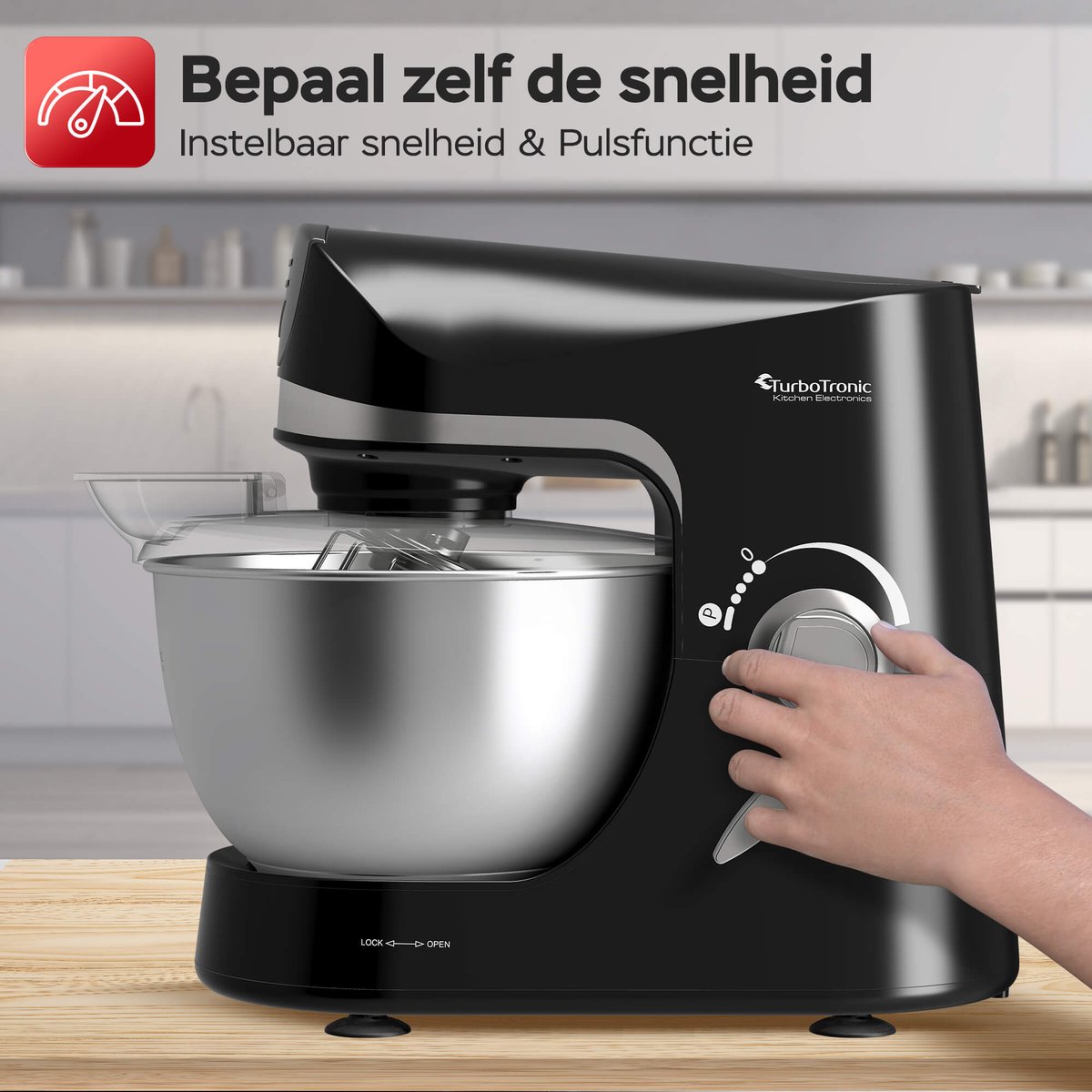 Robot Pâtissier TurboTronic TT-007 - 5 L, 2000 W, Multifonction Avec Hachoir Et Blender
