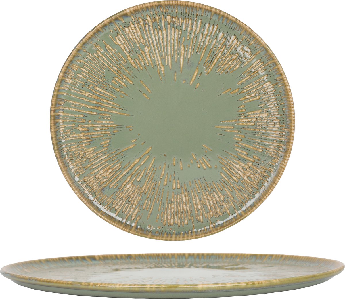 Bonna Pizzabord - Sage Snell - Porselein - 32 cm - set van 2