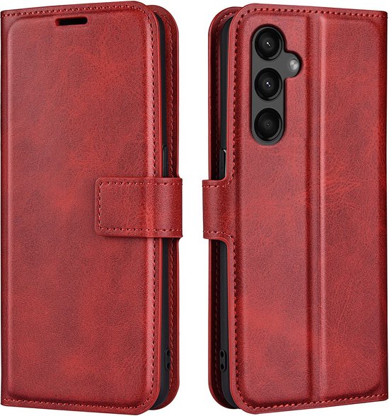 Coverup Hoesje - Geschikt voor Samsung Galaxy A15 Hoesje - Coverup Deluxe Book Case - Rood