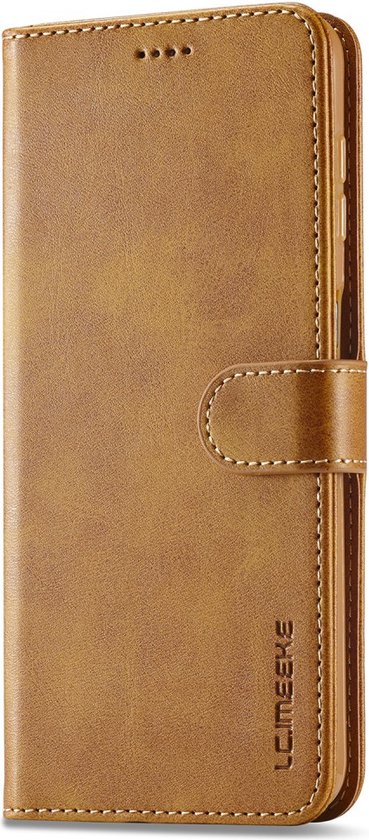 LC.IMEEKE Hoesje - Geschikt voor Samsung Galaxy A15 Hoesje - LC.IMEEKE Luxe Book Case - Bruin