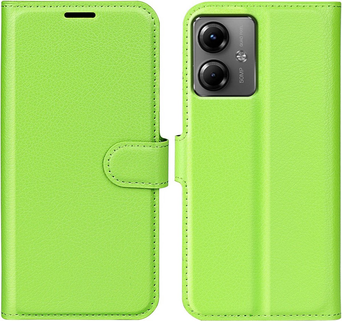 Coverup Hoesje - Geschikt voor Motorola Moto G14 Hoesje - Coverup Book Case - Groen