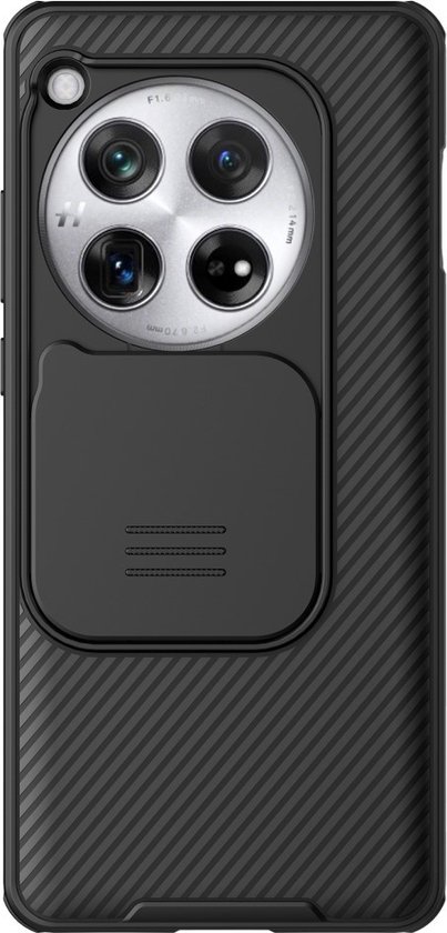 Nillkin Hoesje – Geschikt voor OnePlus 12 Hoesje – Nillkin CamShield Pro Back Cover – Zwart