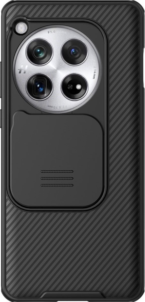 Nillkin Hoesje - Geschikt voor OnePlus 12 Hoesje - Nillkin CamShield Pro Back Cover - Zwart