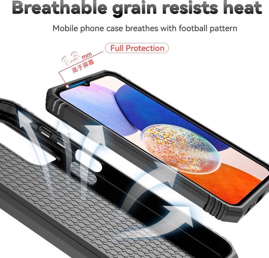 Coverup Ring Kickstand Couverture arrière avec Shield d'appareil photo adapté à la coque Samsung Galaxy A35 - Zwart