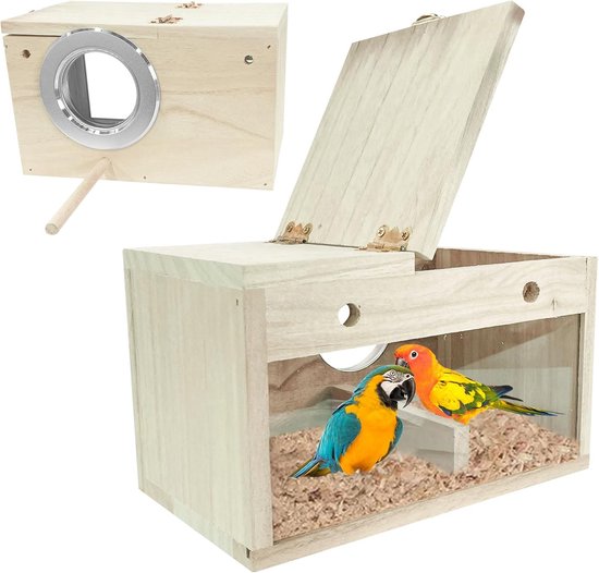 Inovra ® Robuuste Houten Broedkast voor Vogels met Rustgebied en Warme Incubatie