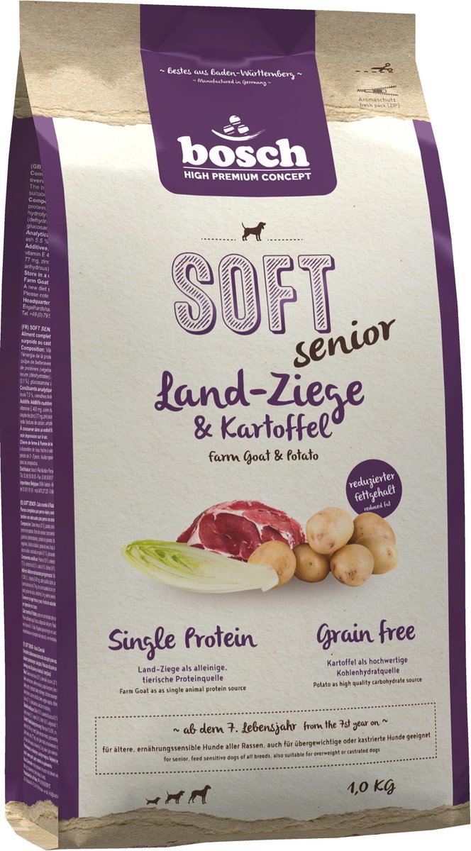 Bosch Voer BOSCH Soft Senior Aardappelen Geit 12,5 Kg