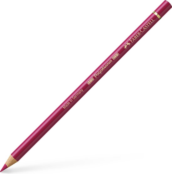 Faber-Castell Polychromos potlood, karmijnroze. Goudkleurige opdruk.