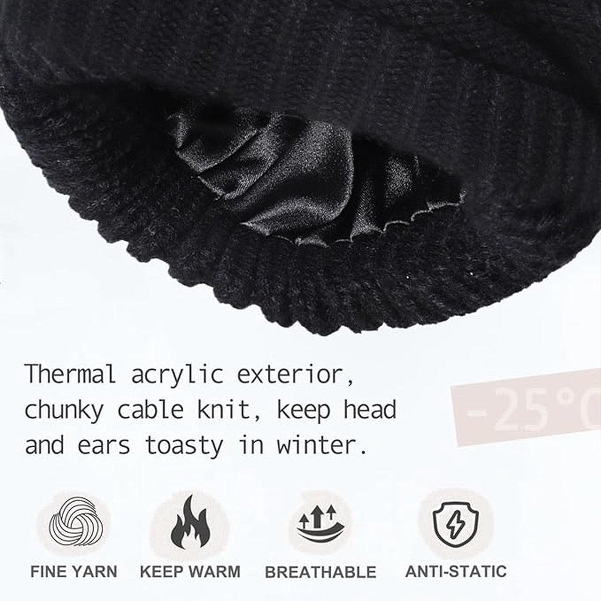 1 Stuks Unisex Warme Beanie Mutsen-Grijs - Products Wanted