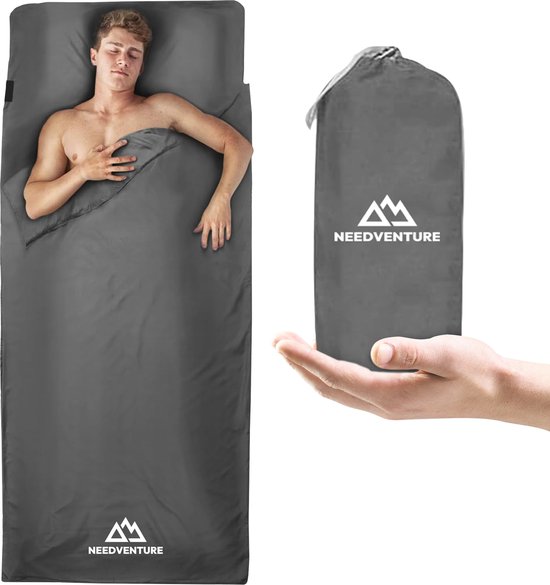 needventure® Zomerslaapzak - Dunne Slaapzak - Lakenzak - Reislaken - Zomer Slaapzak - Binnen slaapzak - Lichtgewicht - 1 Persoons