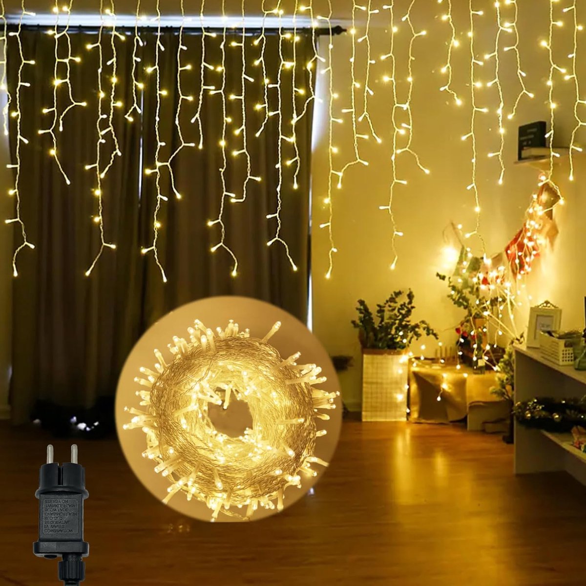 Lichtketting voor Buiten| 5m | 200 LEDs | Warmwit | Timer & Geheugenfunctie | Ideaal voor Bruiloften, Feestdagen en Tuindecoratie