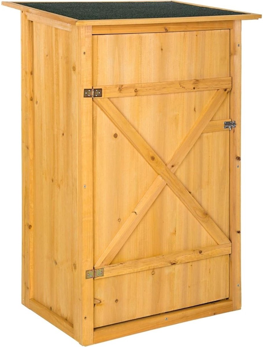 DD Tuinhuis Hout - Blokhut - Tuinhuisje - Gereedschapshuisje - 75x56x118cm - Bruin