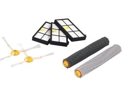 iRobot Roomba Onderhoudsset onderdelen - geschikt voor Roomba 800 en 900 serie navulset - 3 krachtige filters, 2 zijborstels en 1 set dubbele rubberen multivloerborstels
