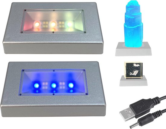 Led-sokkel voor acrylglas, 4 stuks, led-standaard, houten sokkelplaat Led-sokkel voor acrylglas, 4 stuks, led-standaard, houten sokkelplaat