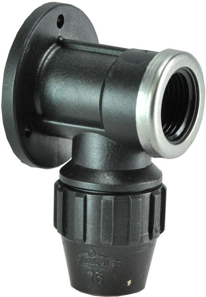 Tyleenkoppeling muurplaat 16 mm x 1/2 binnendraad