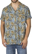 riverso Heren Overhemd RIVMick regular fit Veelkleurig XL Ronde Hals Volwassenen Korte Mouwen / Hawaii Overhemd