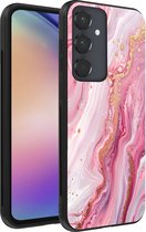 Coque de téléphone Smartphonica adaptée au Samsung Galaxy A54 5G avec imprimé marbre - Coque arrière en TPU motif marbre - Rose adaptée au Samsung Galaxy A54 5G