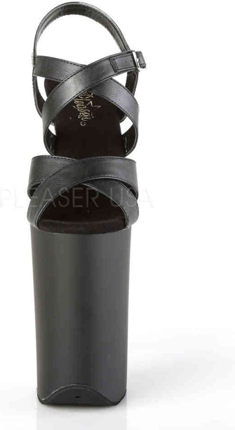 Pleaser - INFINITY-997 Sandale à bride cheville, Chaussures de pole dance - Pointures US 11 à 41 - Zwart