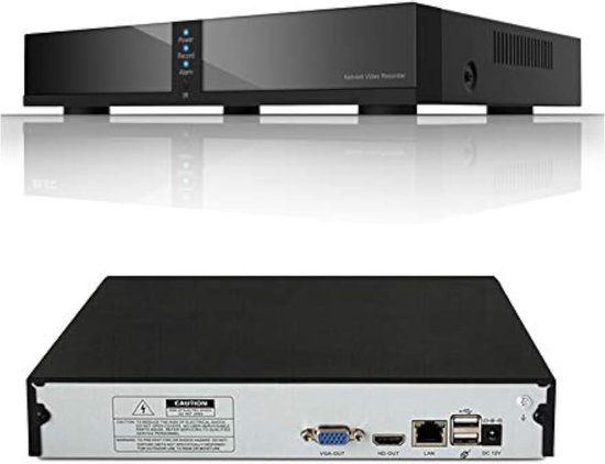 NVR ENSTER 4K 8CH H.264/H.265 POE, Grabador de Video Digital CCTV con Soporte pa