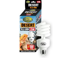 Terrarium lamp - Terrariumverlichting - 25Watt 10.0 - UVB Desert (E27 fitting)