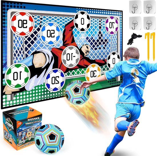 Set De Foot Pour Enfant – Tapis De Jeu Avec But En Flanelle + Ballon – Jouet D’intérieur Et Extérieur – Cadeau Sportif Pour Petits Champions Dès 3 Ans